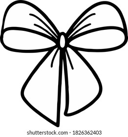 Vector image of a bow