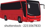 Vector image of a branded red bus.