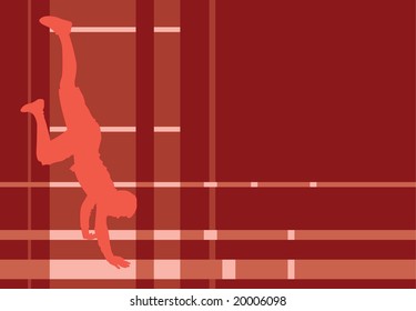 vector image of break dancing