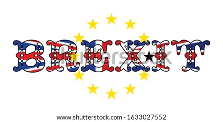 vector image of the Brexit flag