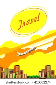 vector image brochure city travel in different places of the world