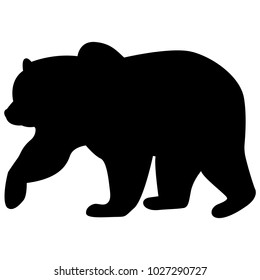 Vector Image Brown Bear Silhouette On Stock Vector (Royalty Free ...