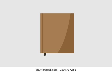 vector image of a brown book