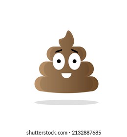 Vector image of brown poop
