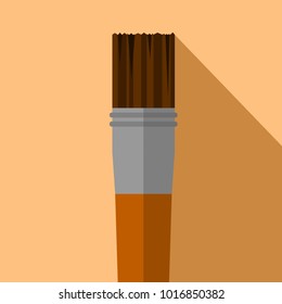 Vector image of the brush for drawing. Vektoranja brush icon for drawing with in a flat style with a shadow. Stylized vector image.