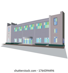 Vector image of a building