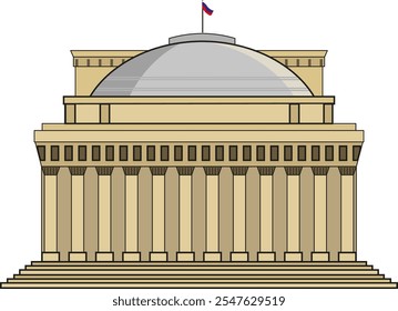 Vector Imagen del edificio del Teatro de Ópera y Ballet, Novosibirsk, Siberia