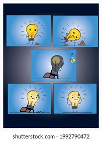 vector image of a bulb