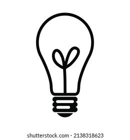 vector image of bulb. Black bulb vector illustration. 