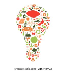 Vector image of a Bulb ecological composition