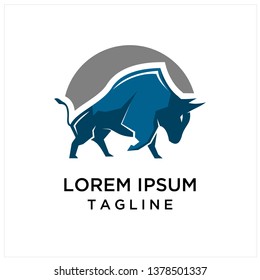 Vector image of bull design on white background. Logos, Symbols.