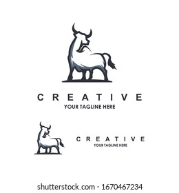 vector image bull design on white