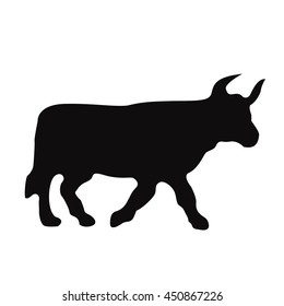 Vector image of an bull on a white background