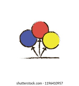 
Vector image of a bunch of balloons for a company selling balloons or using advertisements or pictures.