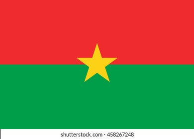 Vector image of Burkina Faso flag.  Proportion2:3. EPS10.