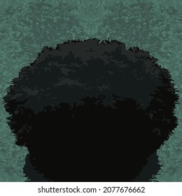 Vector Image Of A Bush On An Abstract Background. Green, Marble, Malachite