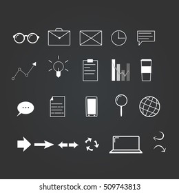 Vector image of business icons