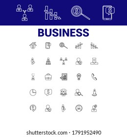 Vector image. Business icons. Line icons.