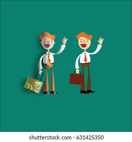 Vector image of a businessman .
