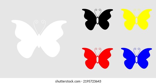 vector image of a butterfly can be used for other design purposes in main color