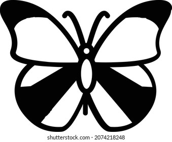vector image of a butterfly on a white background. used for logo design elements