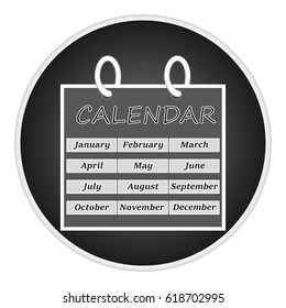 vector image button calendar