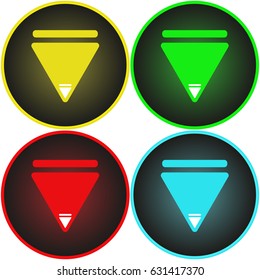 vector image button down