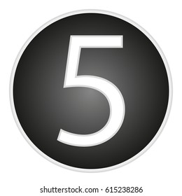 vector image button five