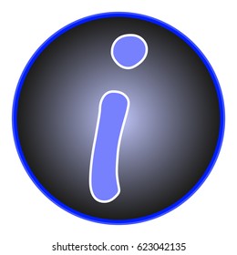 vector image button with information