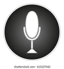 vector image button with microphone