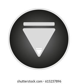 vector image button with the sign down