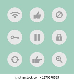 Vector image. Buttons icon set.