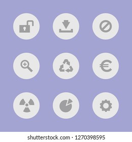 Vector image. Buttons icon set.