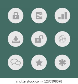 Vector image. Buttons icon set.