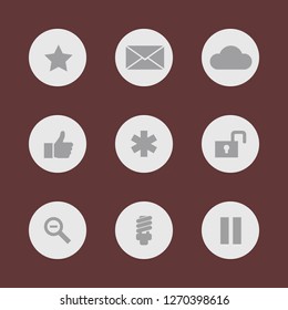 Vector image. Buttons icon set.