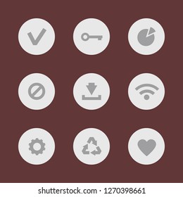Vector image. Buttons icon set.