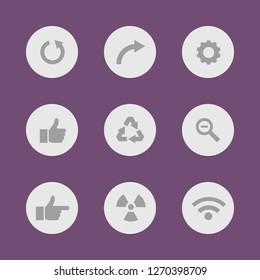 Vector image. Buttons icon set.