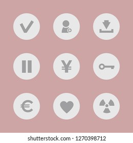 Vector image. Buttons icon set.