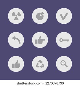 Vector image. Buttons icon set.