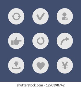 Vector image. Buttons icon set.