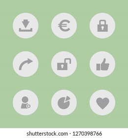 Vector image. Buttons icon set.