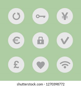 Vector image. Buttons icon set.