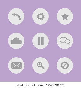 Vector image. Buttons icon set.