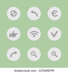 Vector image. Buttons icon set.