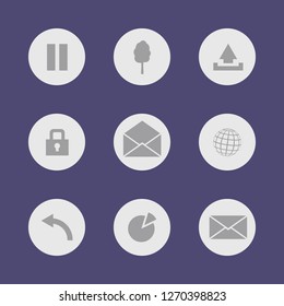 Vector image. Buttons icon set.