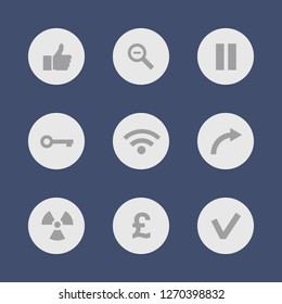 Vector image. Buttons icon set.