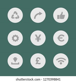 Vector image. Buttons icon set.