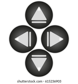 vector image buttons left, right, up and down