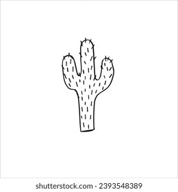 imagen vectorial de cactus, fondo negro y blanco