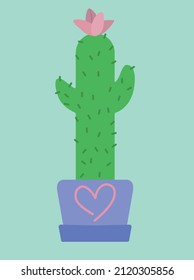Vector image of a cactus for postcards, pictures, stickers and other